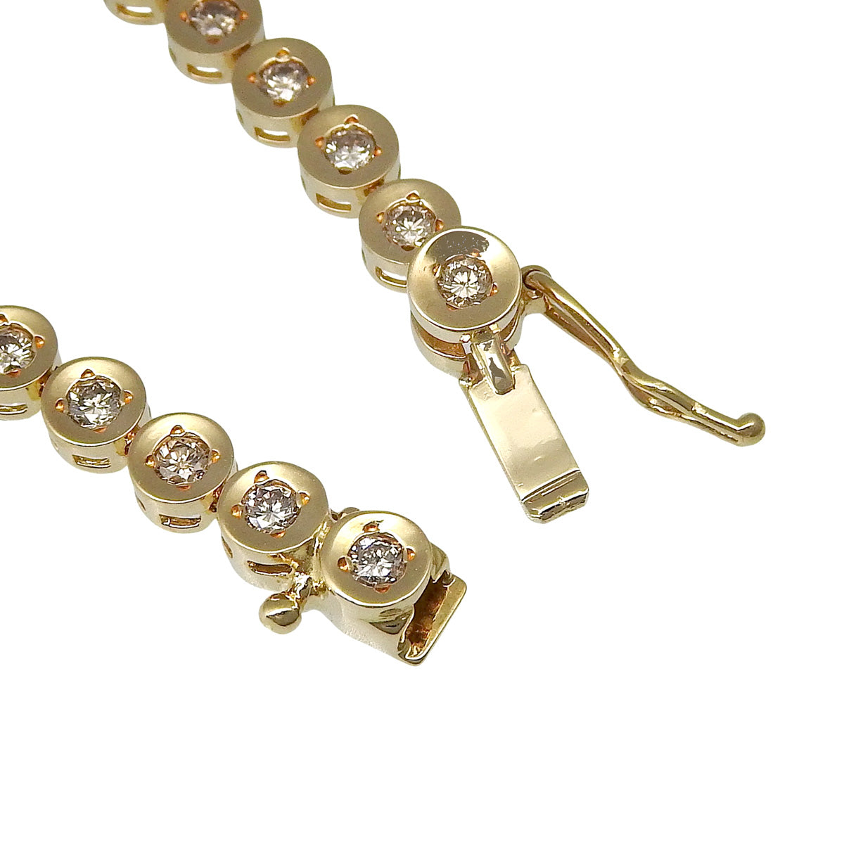 テニスダイヤモンドブレスレット D2.00 イエローゴールド K18YG 9.5g