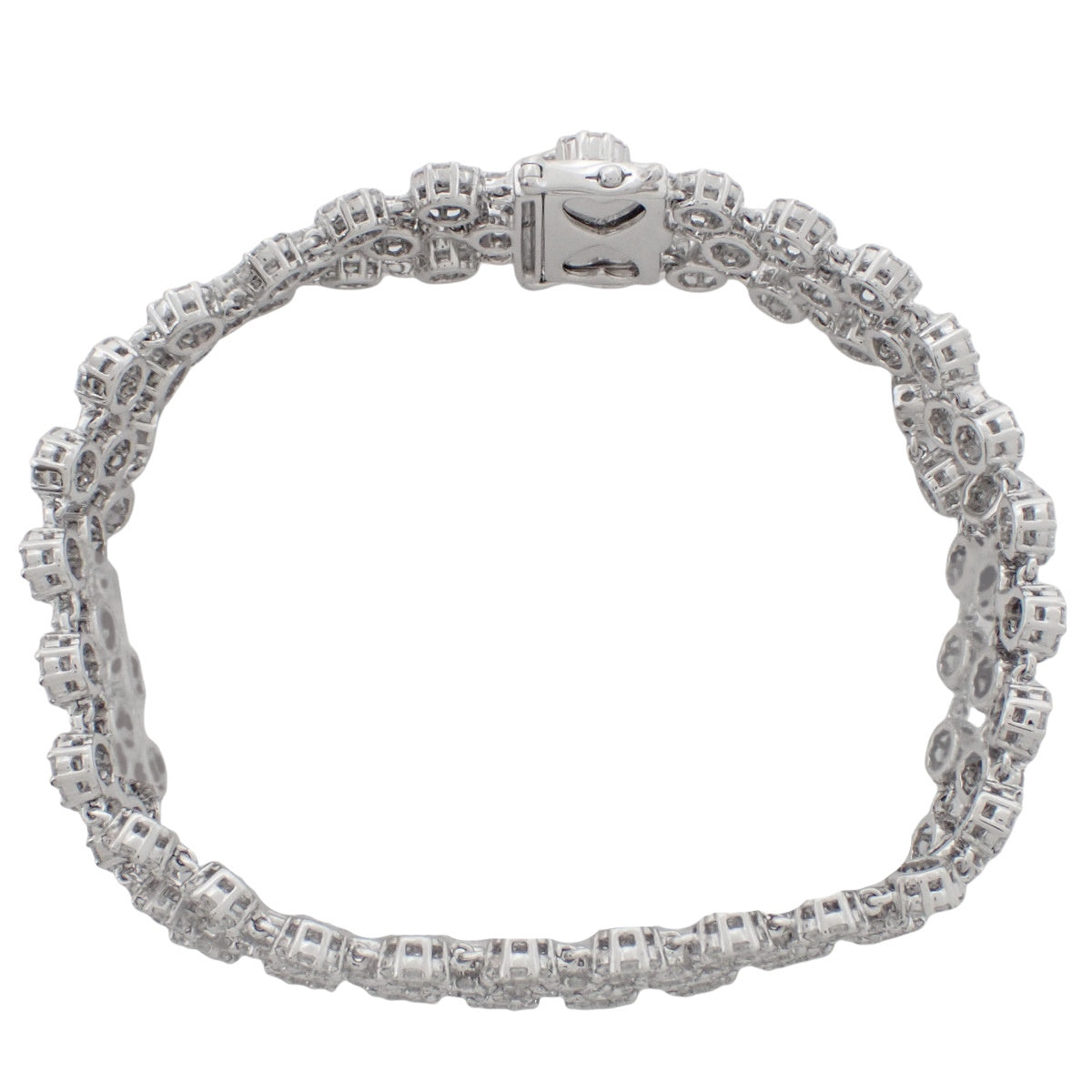 ダイヤモンド 3連 テニス ブレスレット D5.880,6.547 ホワイトゴールド K18WG 29.2g