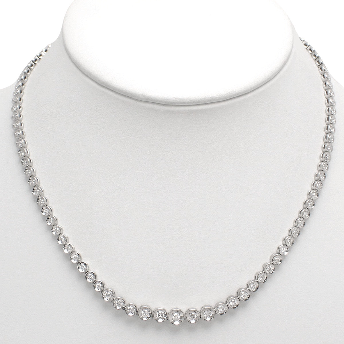 Tennis Diamond Necklace Platinum Pt850 29.2g