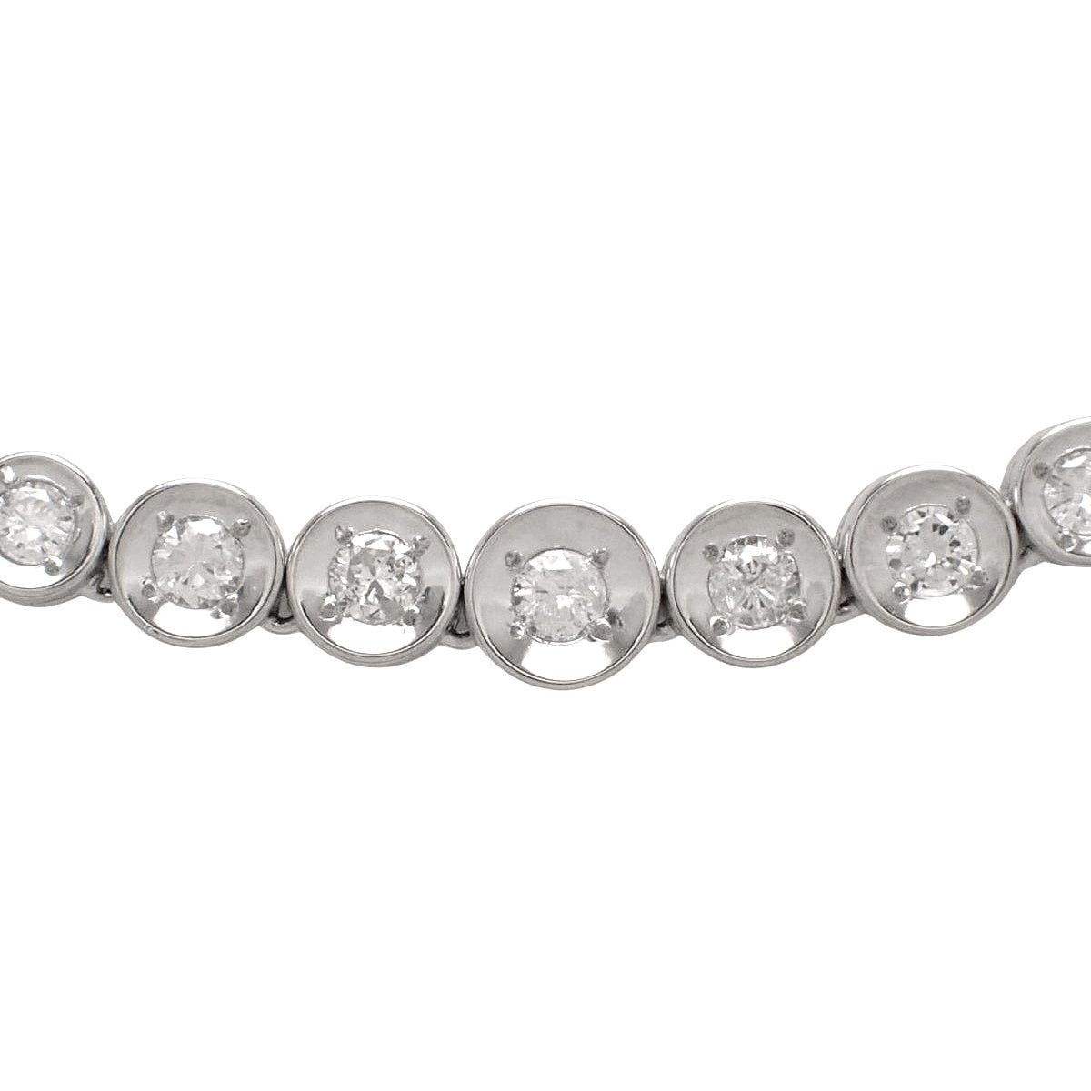 Tennis Diamond Necklace Platinum Pt850 29.2g