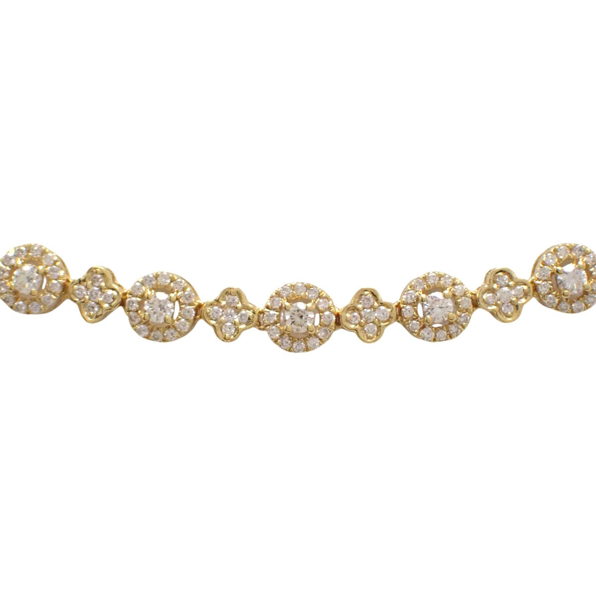 Diamond Tennis Necklace D1.80 Yellow Gold K18YG