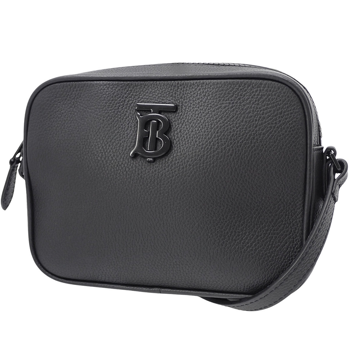 TBロゴ ショルダーバッグ レザー ブラック