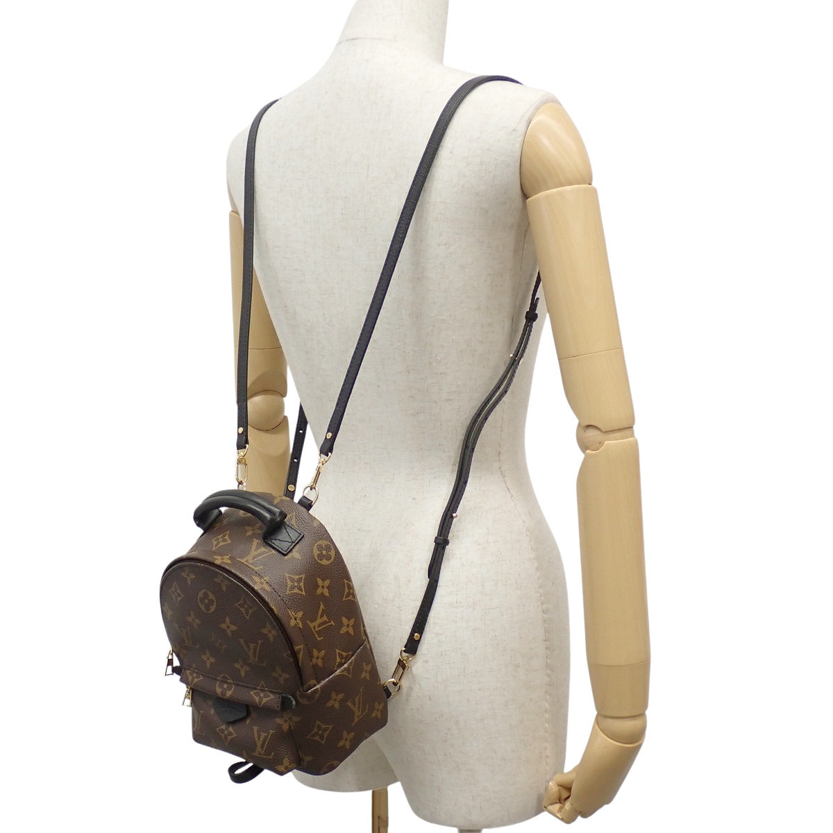 Monogram Palm Springs迷你背包，棕色，M41562