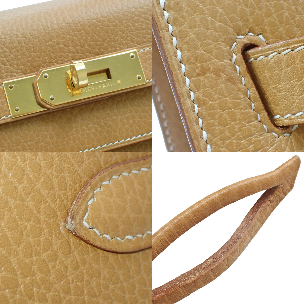 Kelly 32 (External Stitching) Ardennes Gold, Gold Hardware, 〇Z Stamp