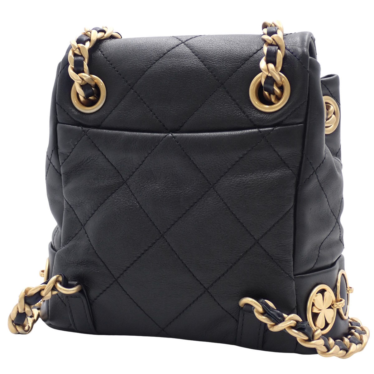 マトラッセ ココマーク スモールリュック ラムスキン ブラック AS4275