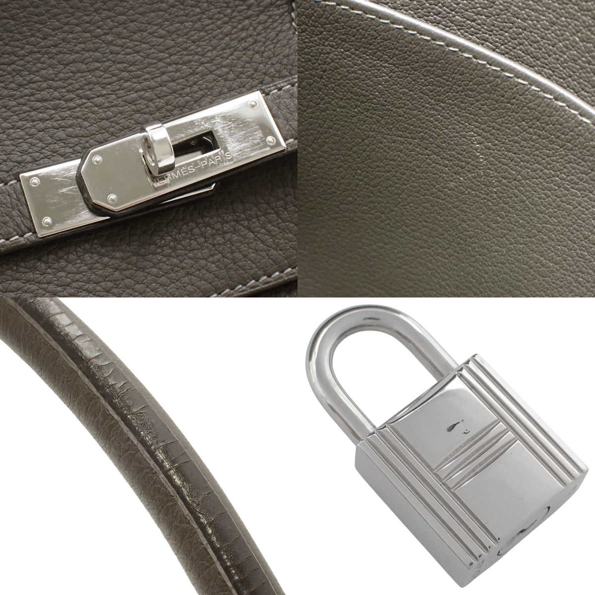 Birkin 40 Togo，钯金配件，石墨色饰面，K 字印记