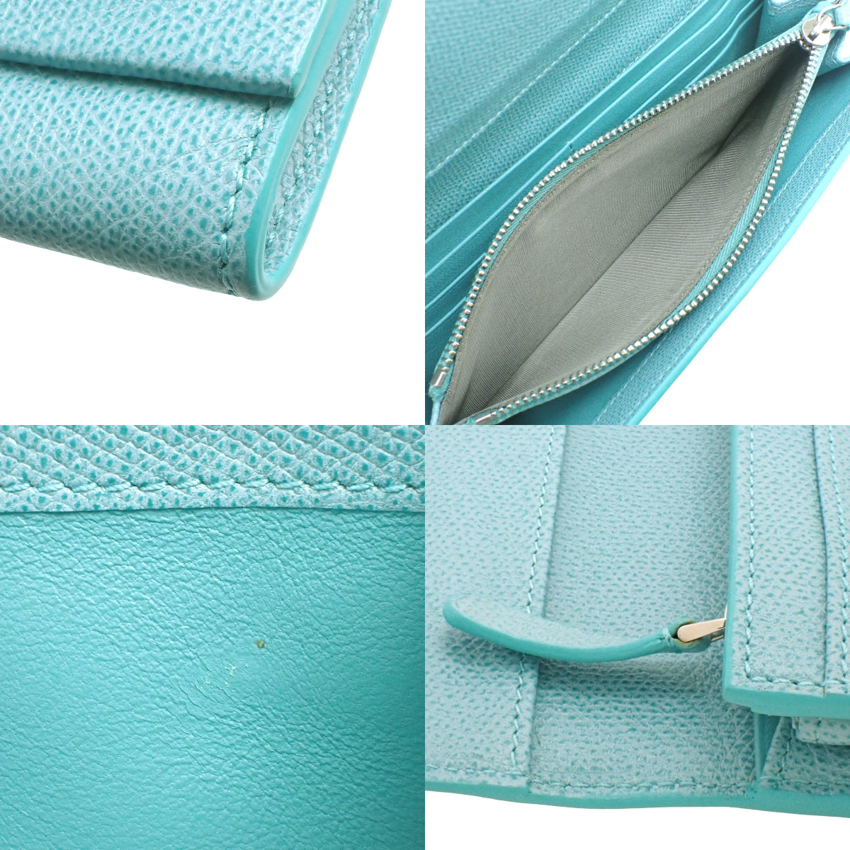 コンチネンタルフラップ ウォレット レザー ティファニーブルー