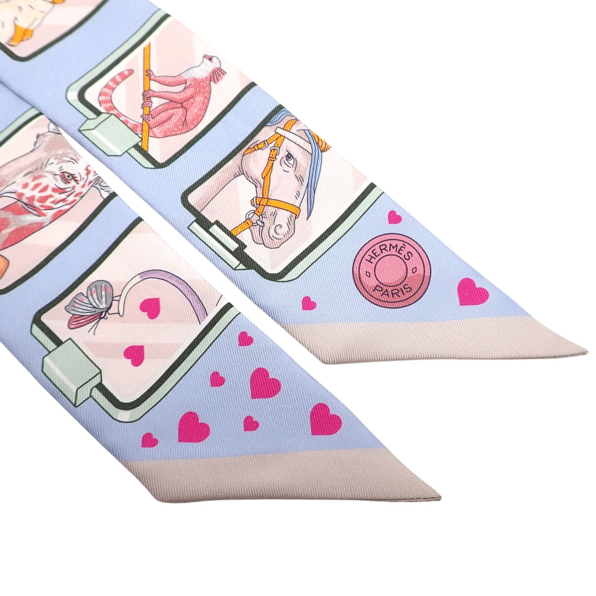 HERMES STORY エルメス・ストーリー ツイリー ブルーペール ローズ ヴェール H063875S 05