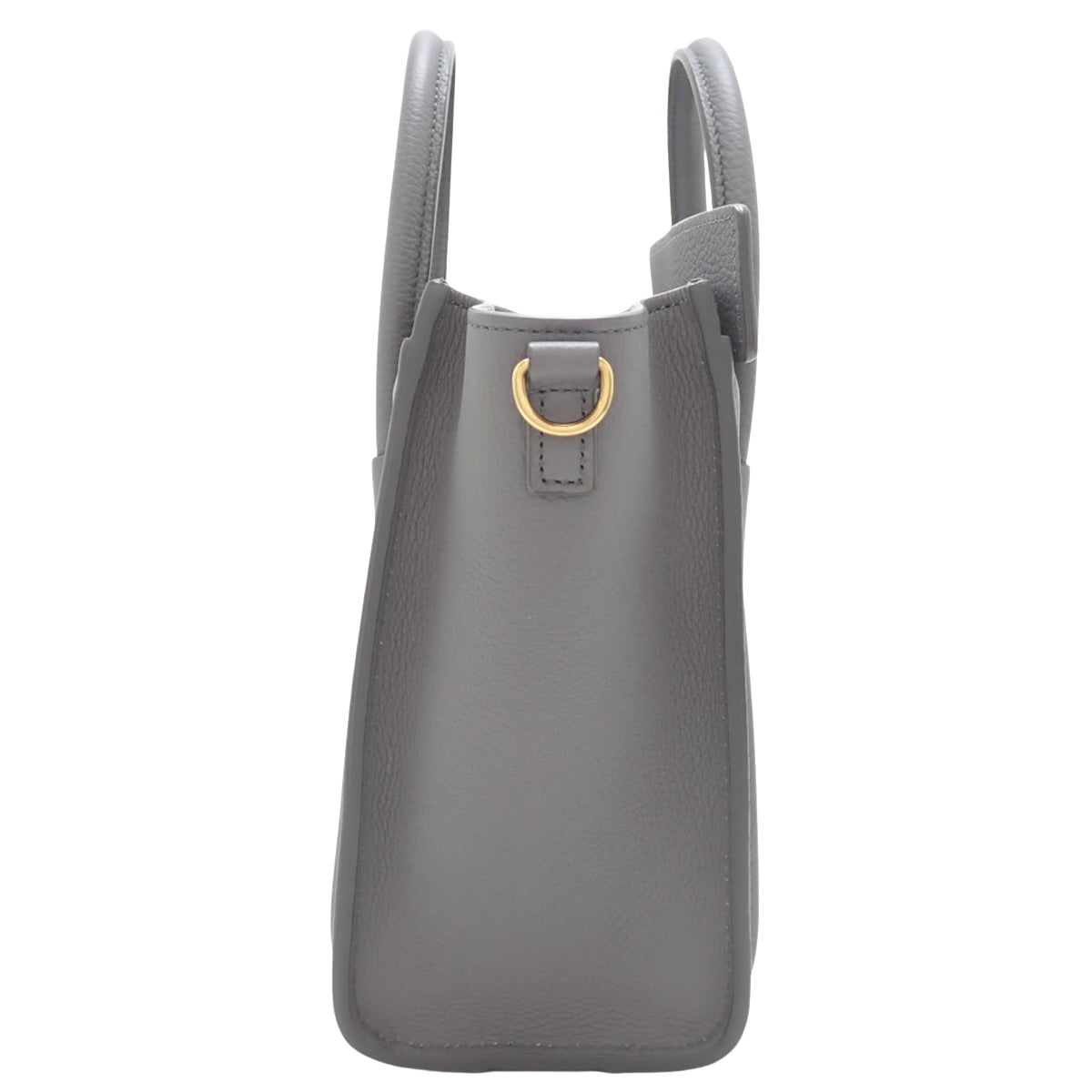 Luggage Nano Shopper 手提包，滚筒小牛皮材质，煤炭色，货号 189243AQL.10KL