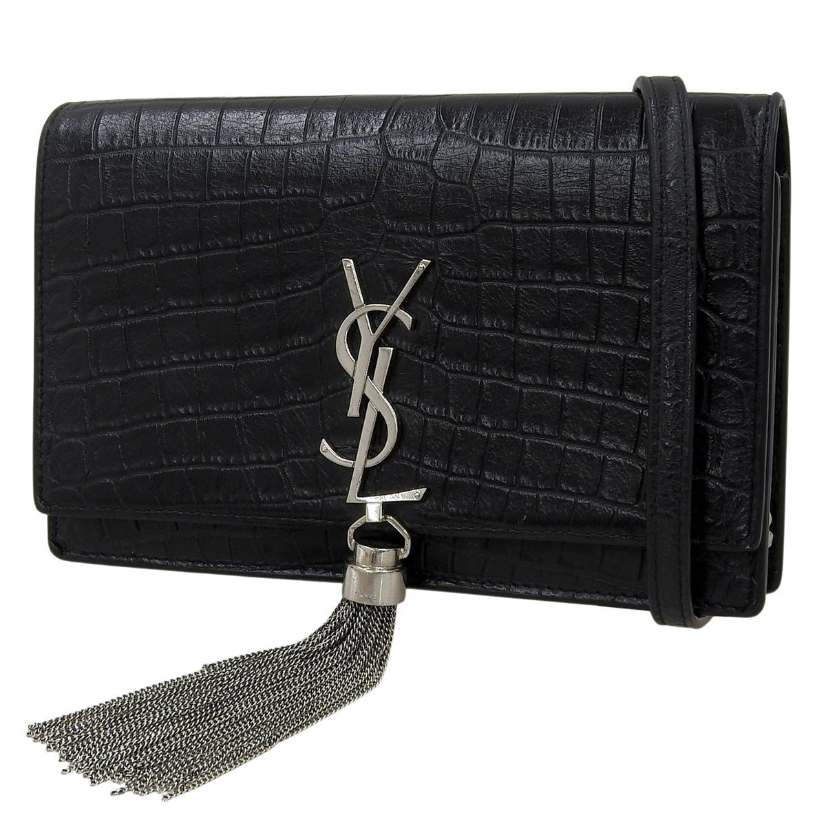 ケイト チェーンウォレット レザー ブラック 452159