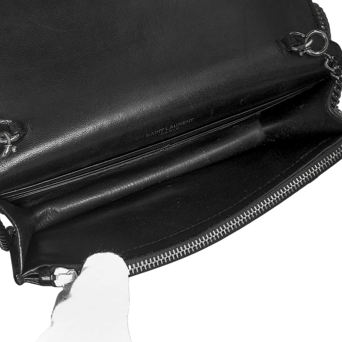 ケイト チェーンウォレット レザー ブラック 452159