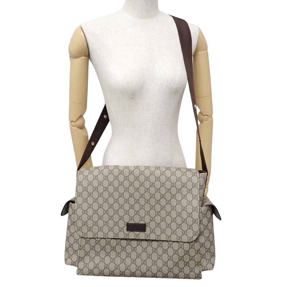 GGスプリーム マザーズバッグ ベージュ ブラウン 211131