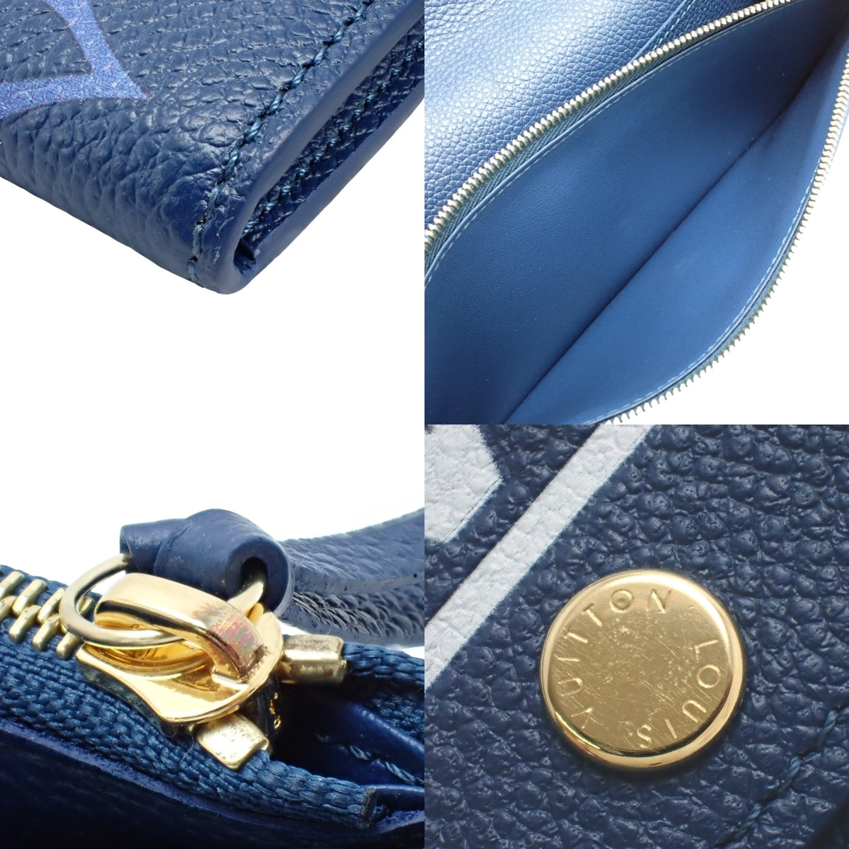 Monogram Empreinte Portefeuille Emilie Blue and White