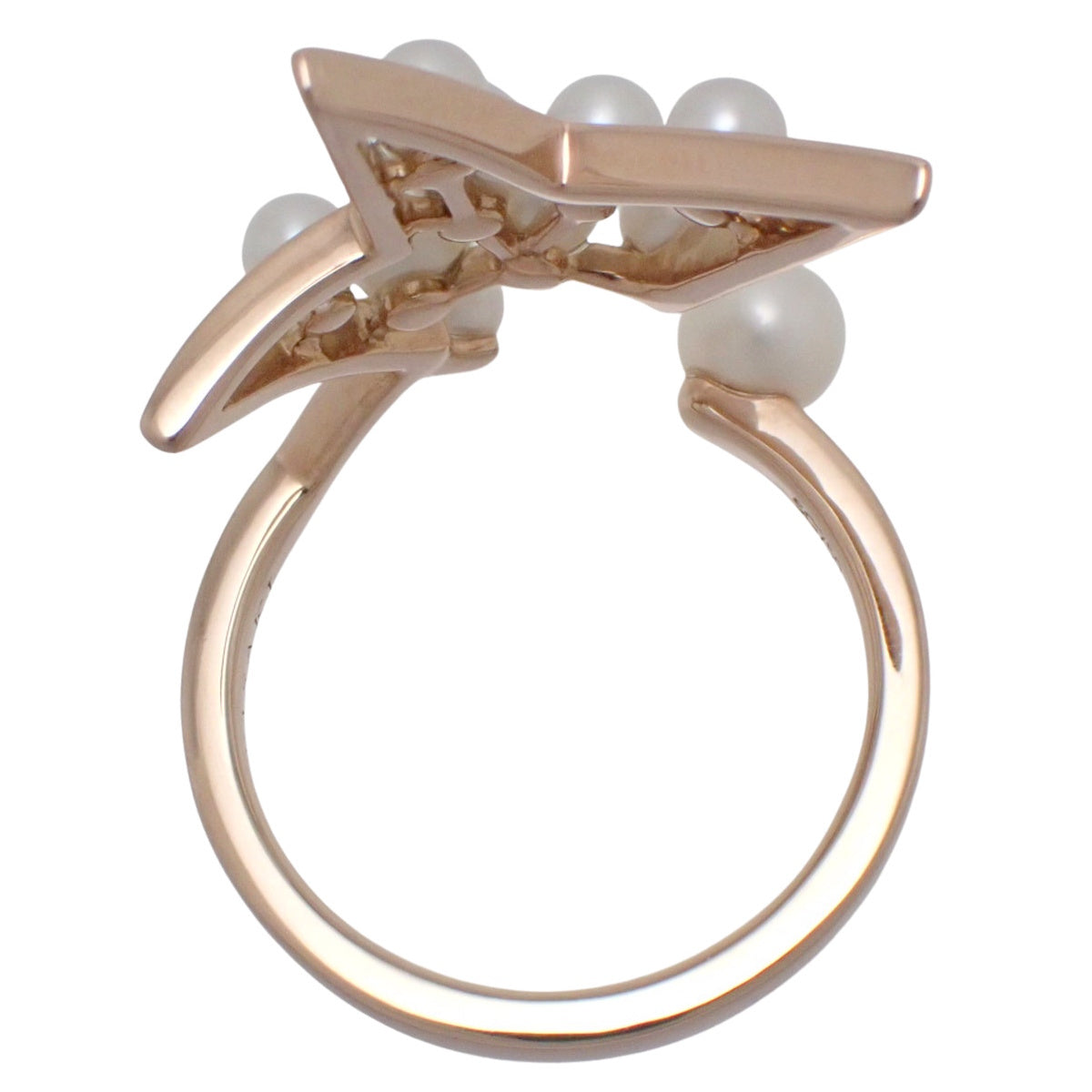 アブストラクト スター リング パール ピンクゴールド K18PG 5.2g