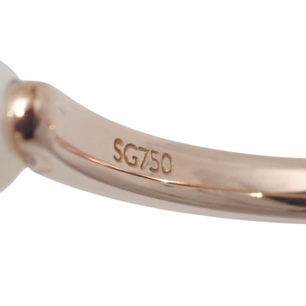 アブストラクト スター リング パール ピンクゴールド K18PG 5.2g