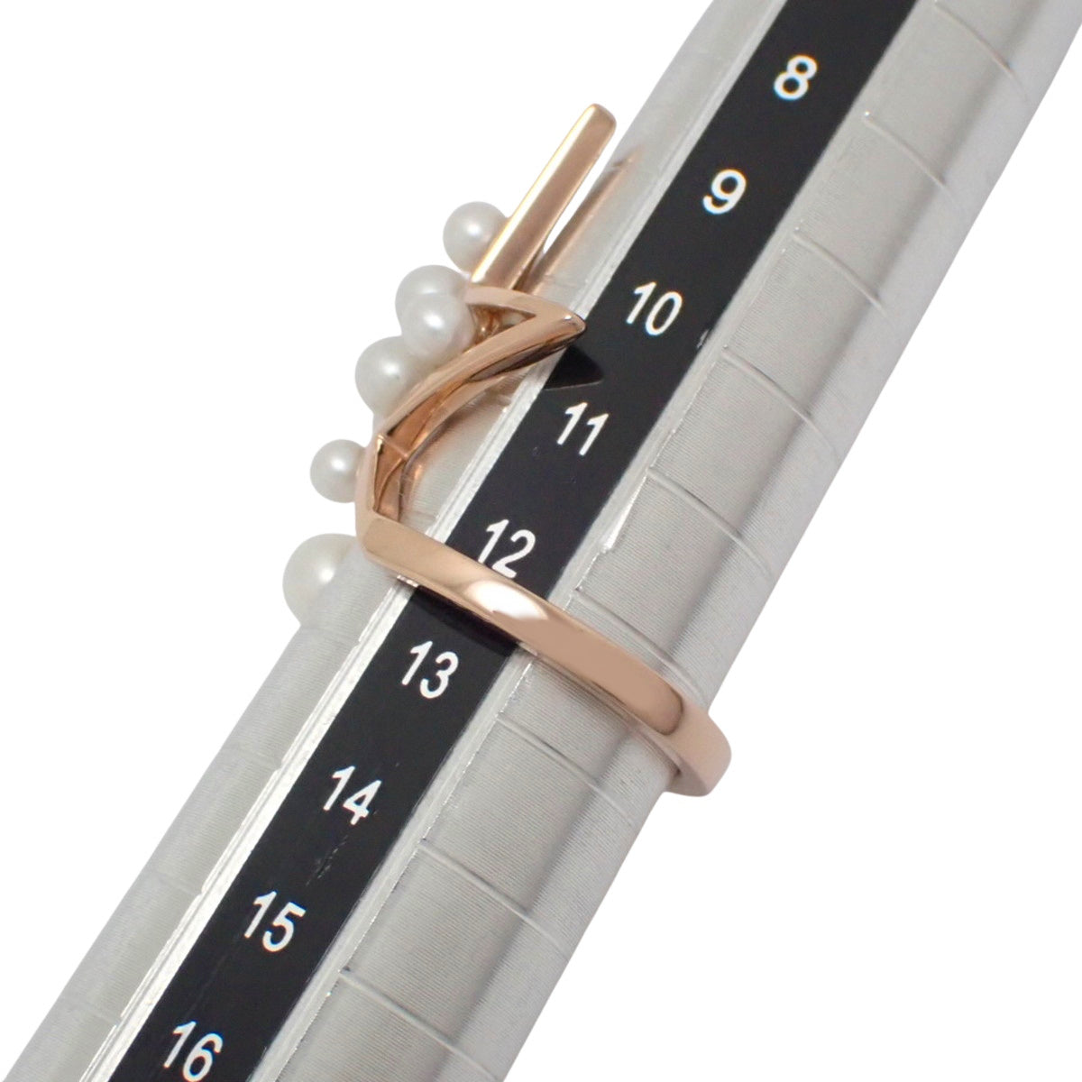 アブストラクト スター リング パール ピンクゴールド K18PG 5.2g