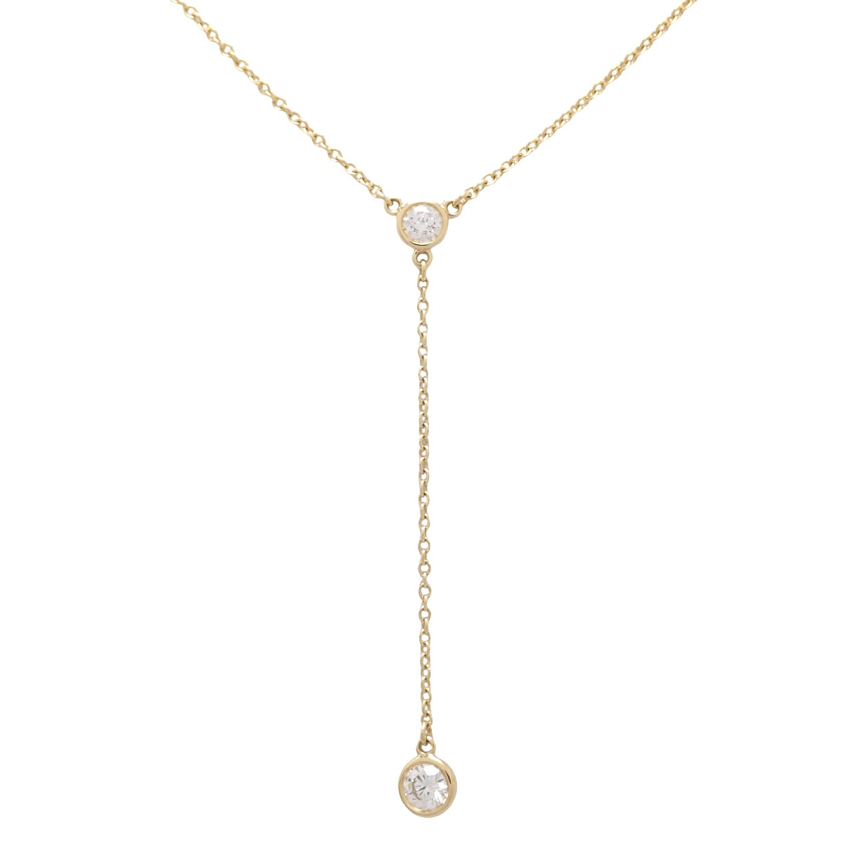 バイザヤード ドロップ ダイヤモンド ペンダント K18YG 2.2g