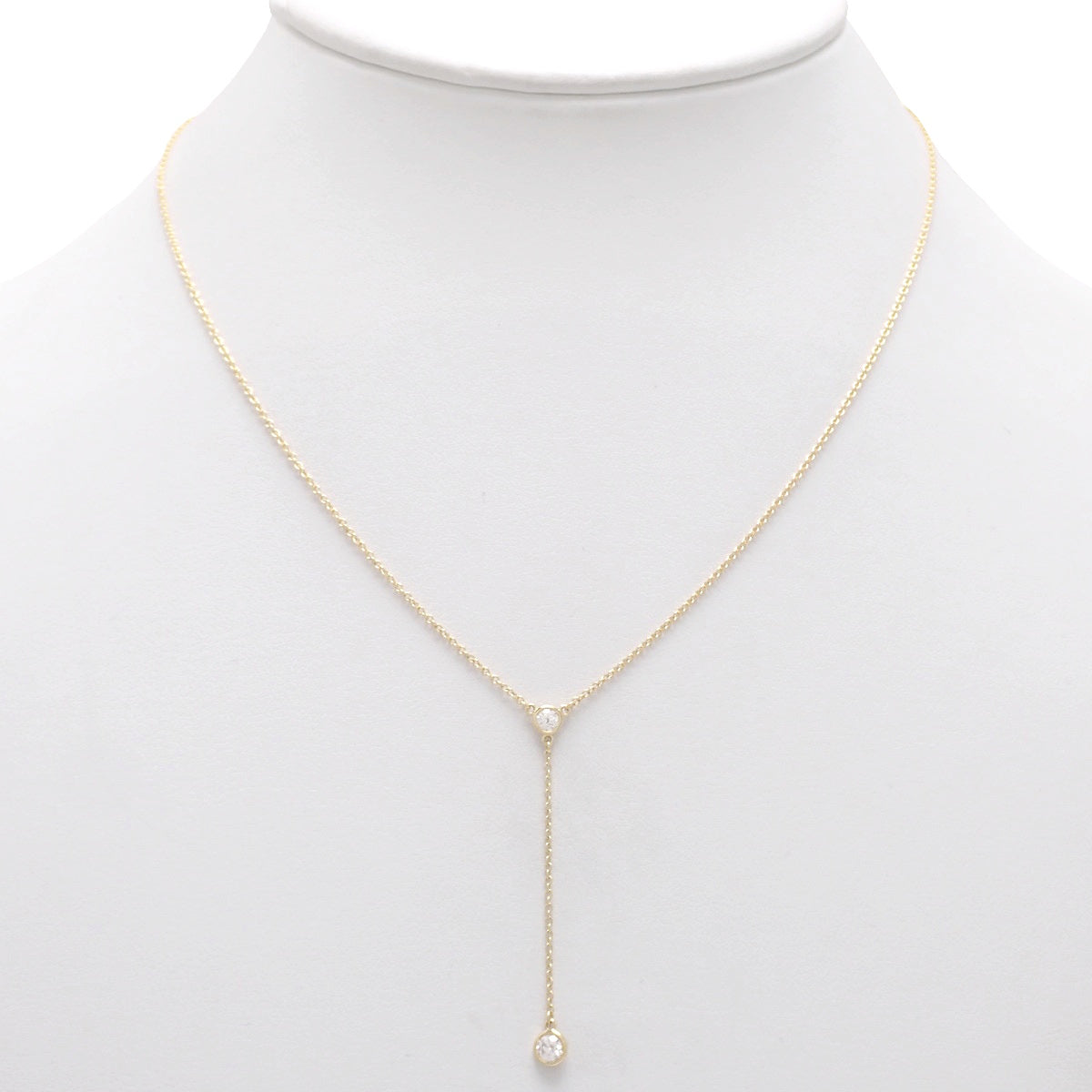 バイザヤード ドロップ ダイヤモンド ペンダント K18YG 2.2g