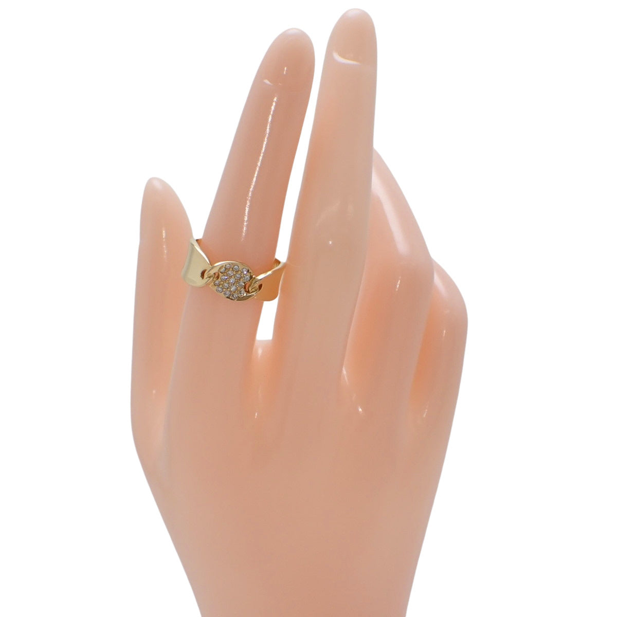 Pave Diamond Ring, Diamond D0.16, Yellow Gold, 18K Yellow Gold, 6.9g
