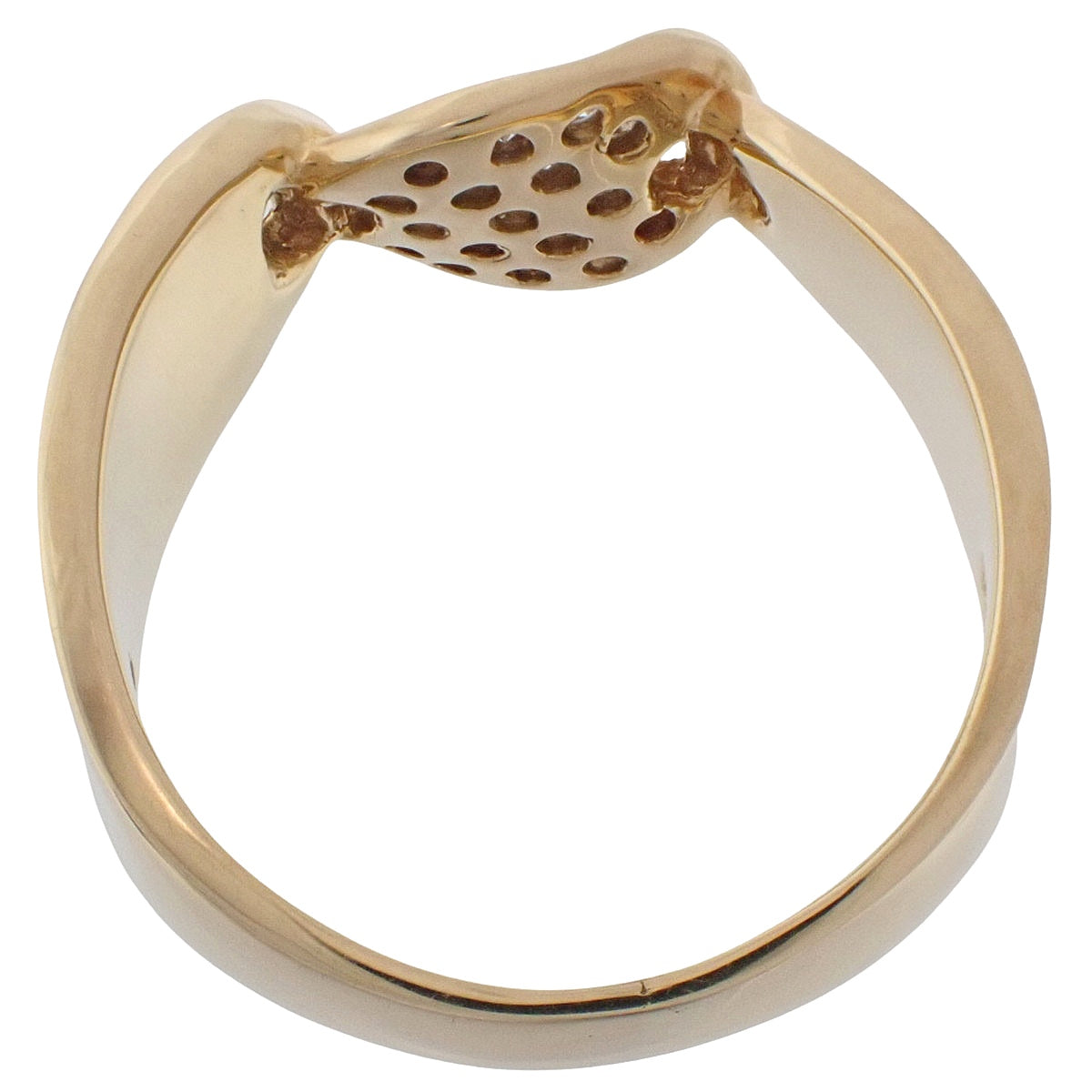 パヴェダイヤ リング ダイヤモンド D0.16 イエローゴールド K18YG 6.9g