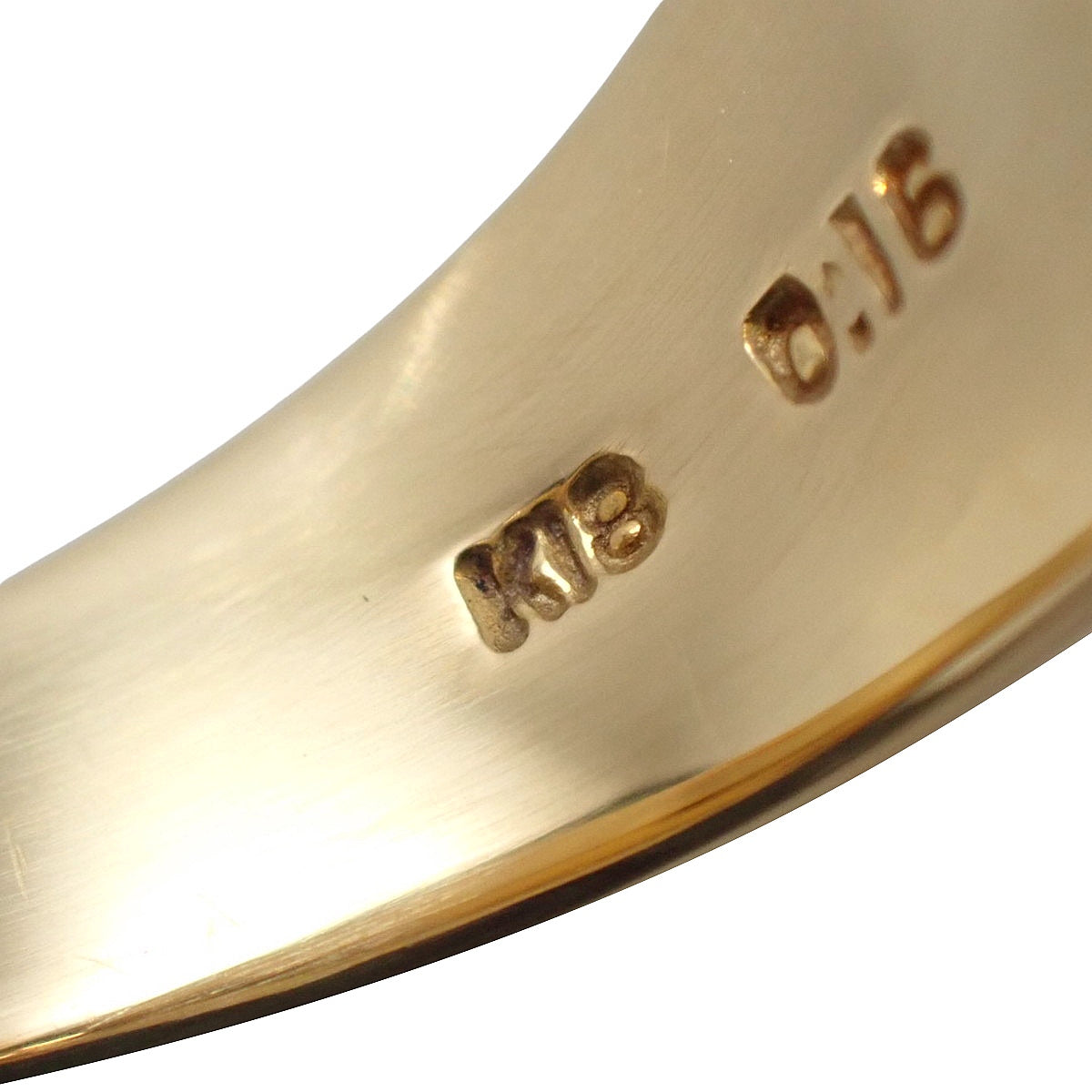 パヴェダイヤ リング ダイヤモンド D0.16 イエローゴールド K18YG 6.9g