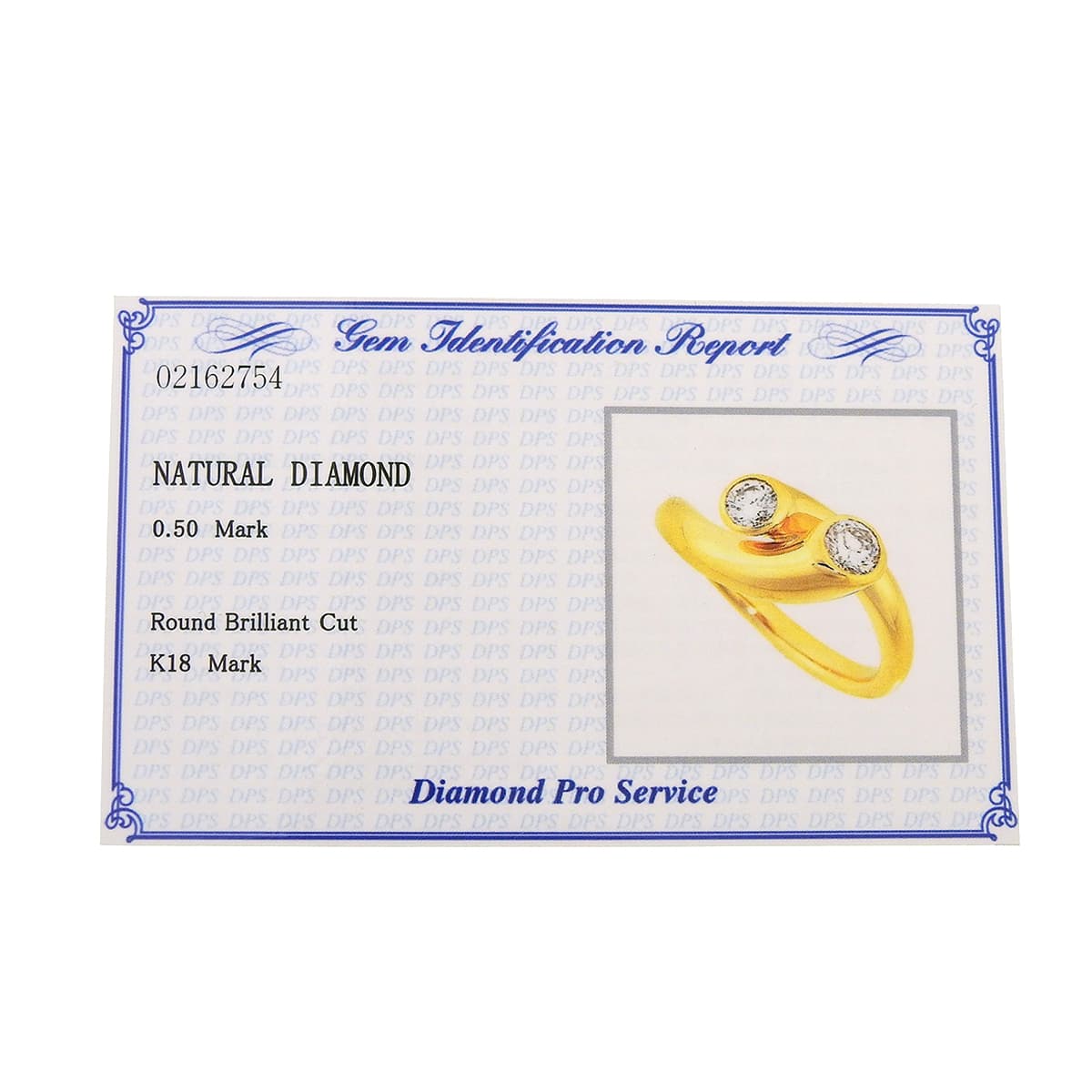ダイヤモンド リング D0.50 K18YG 5.6g