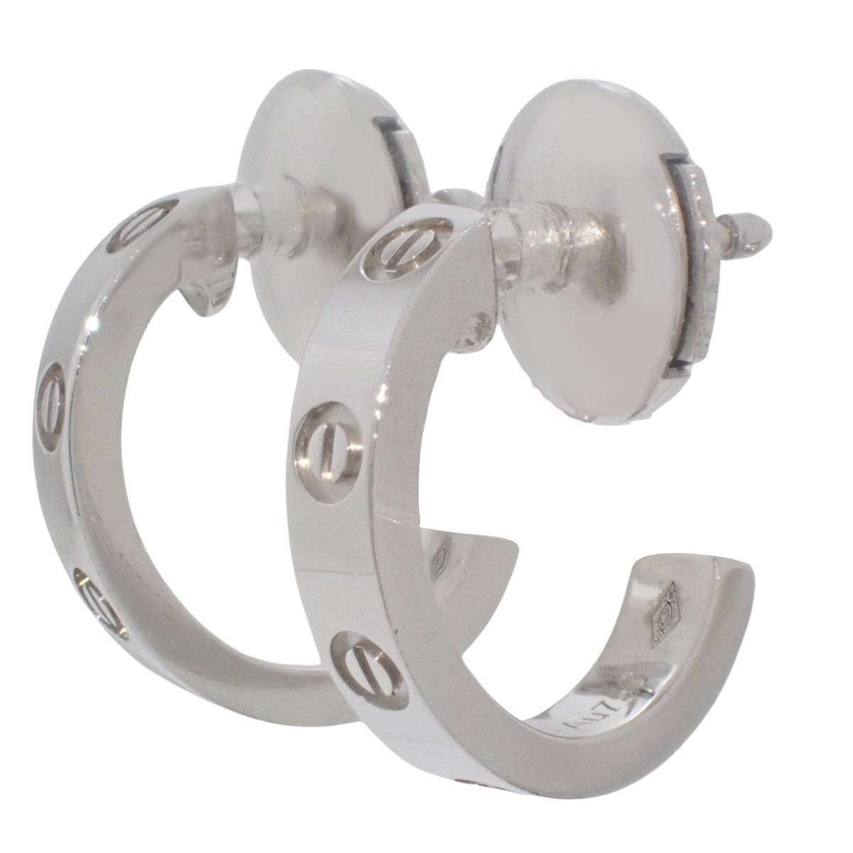 LOVE earrings in white gold (18KWG) 3.7g