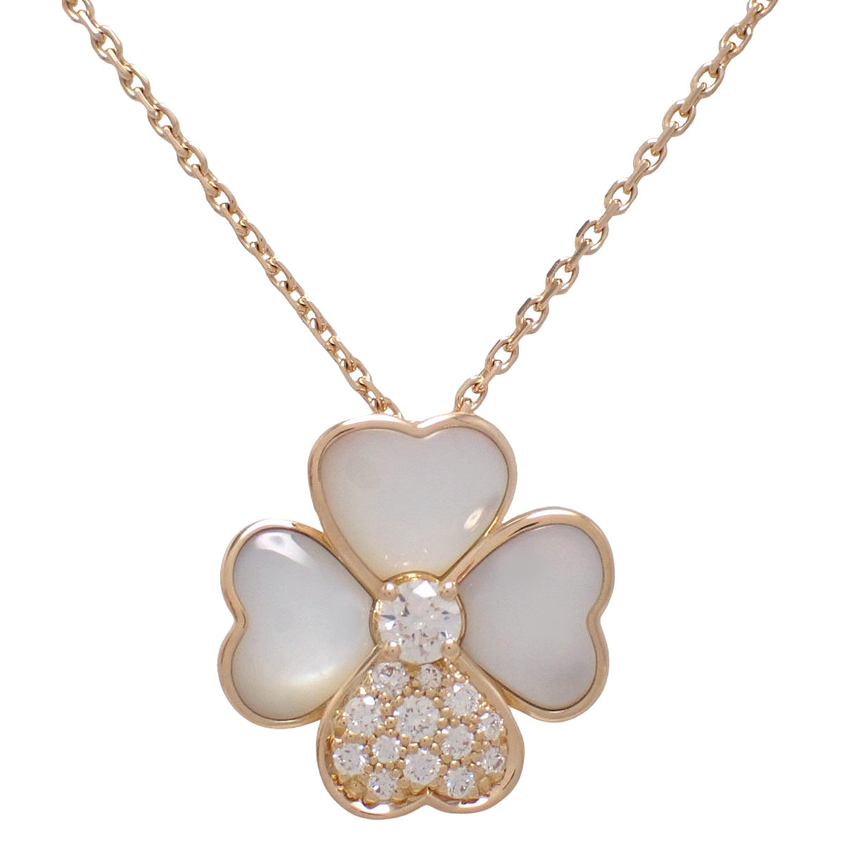 コスモス クリップ ペンダント ミディアム ダイヤモンド/マザーオブパール ピンクゴールド K18PG 10.9g