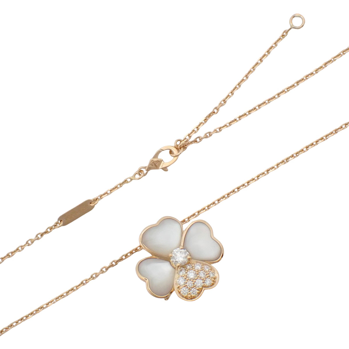 コスモス クリップ ペンダント ミディアム ダイヤモンド/マザーオブパール ピンクゴールド K18PG 10.9g