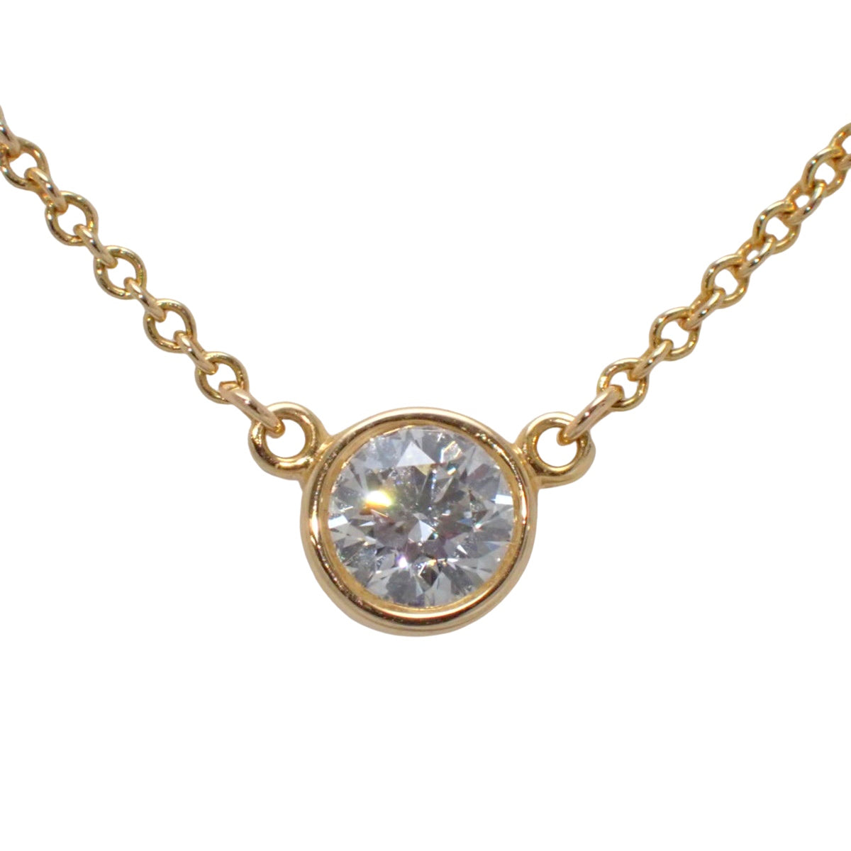 バイザヤード シングル ダイヤモンド ペンダント D0.23 K18YG 1.9g