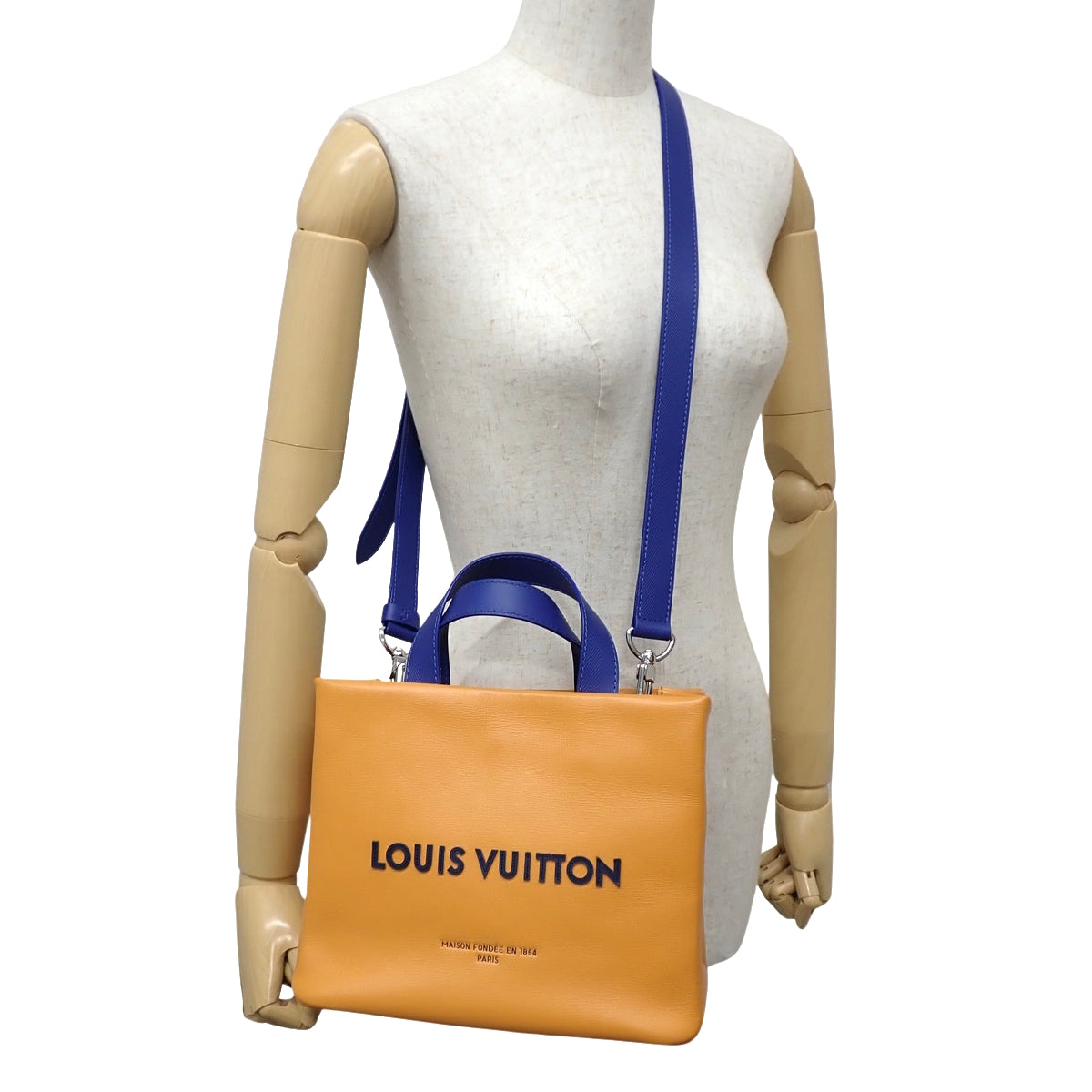 Shopper Tote Mini Calfskin Saffron M15237