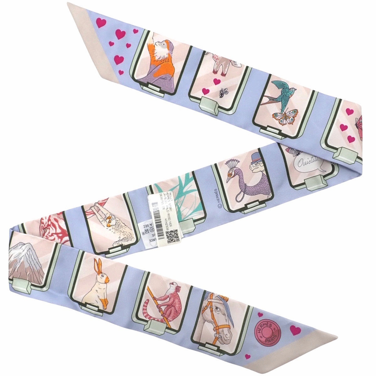 HERMES STORY エルメス・ストーリー ツイリー シルク ブルーペール ローズ ヴェール