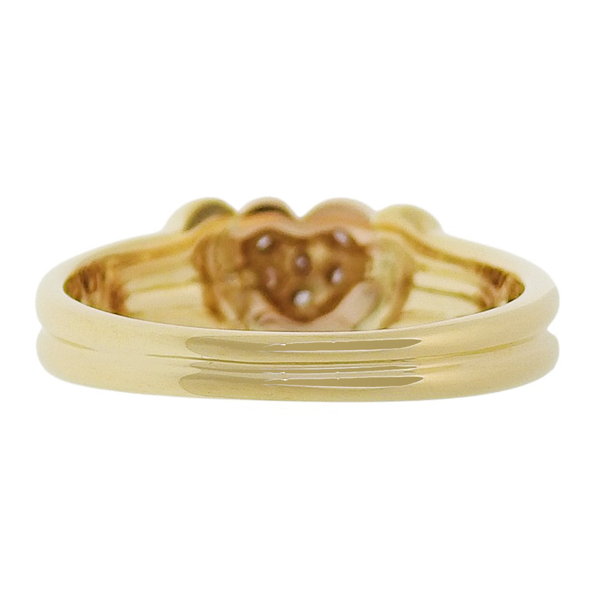 钻石心形戒指，钻石直径0.07克拉，18K黄金，4.0克