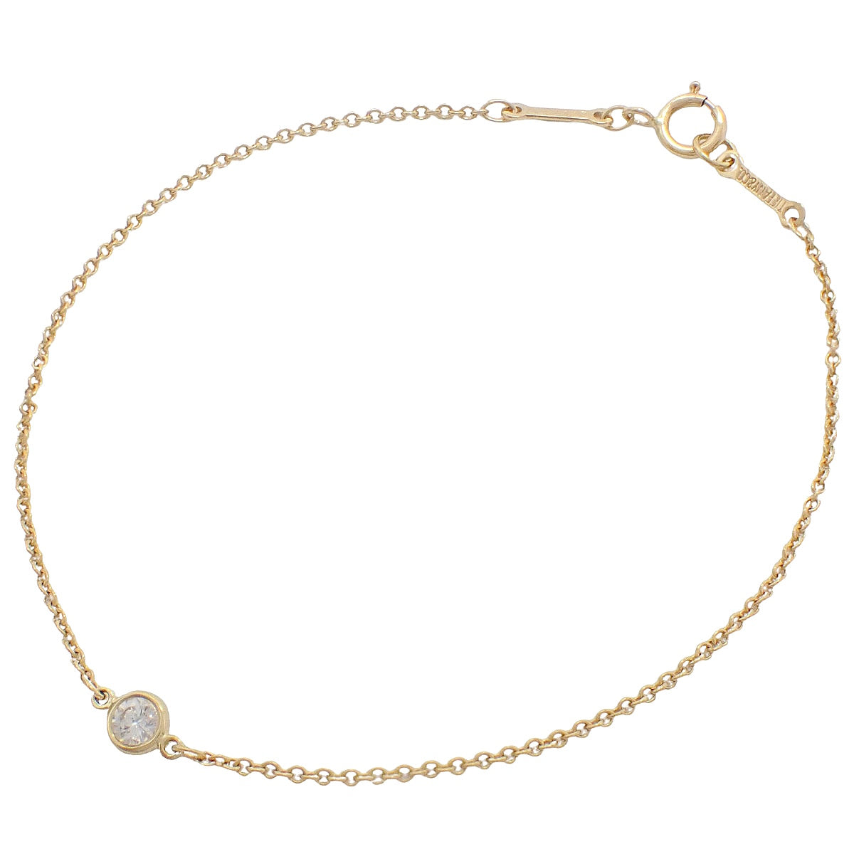 バイザヤード シングルダイヤモンド ブレスレット K18YG 0.8g