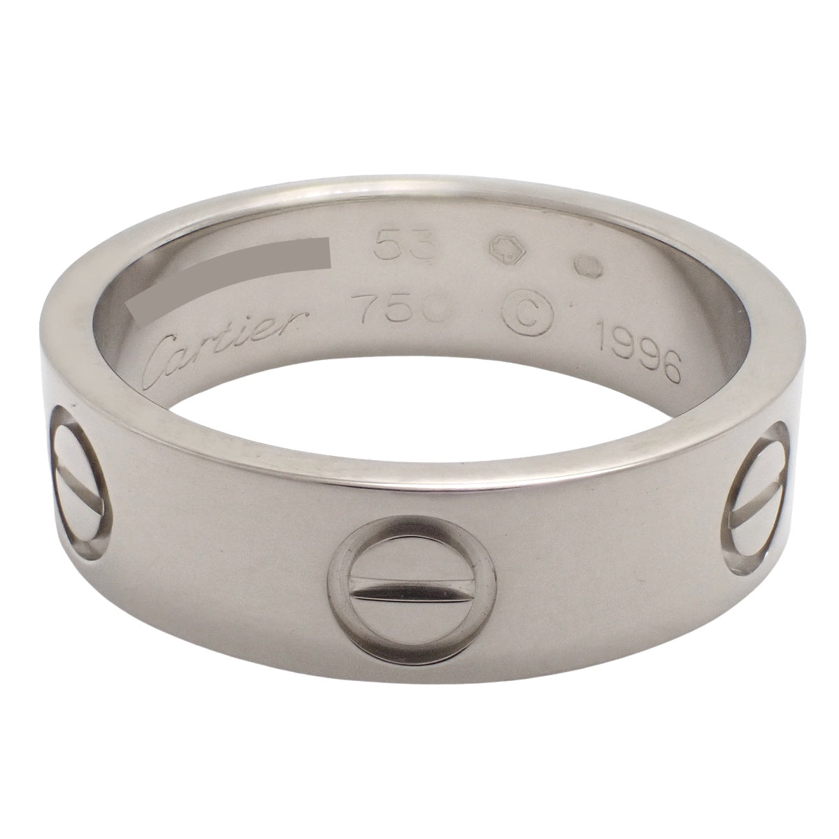 LOVE Ring White Gold K18WG 7.1g