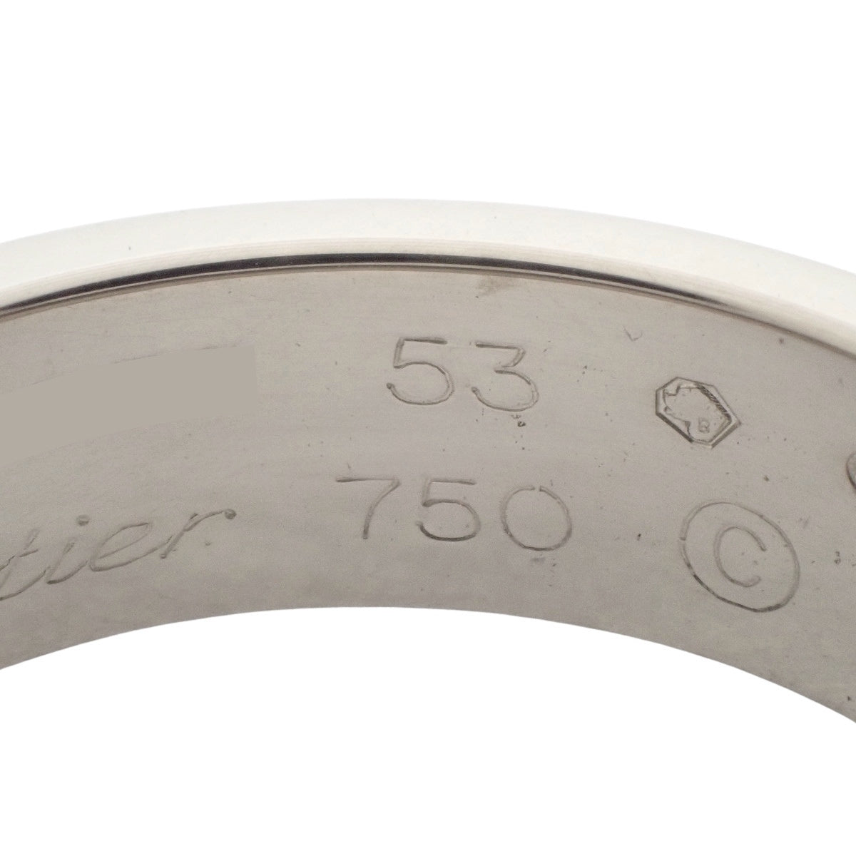 LOVE Ring White Gold K18WG 7.1g