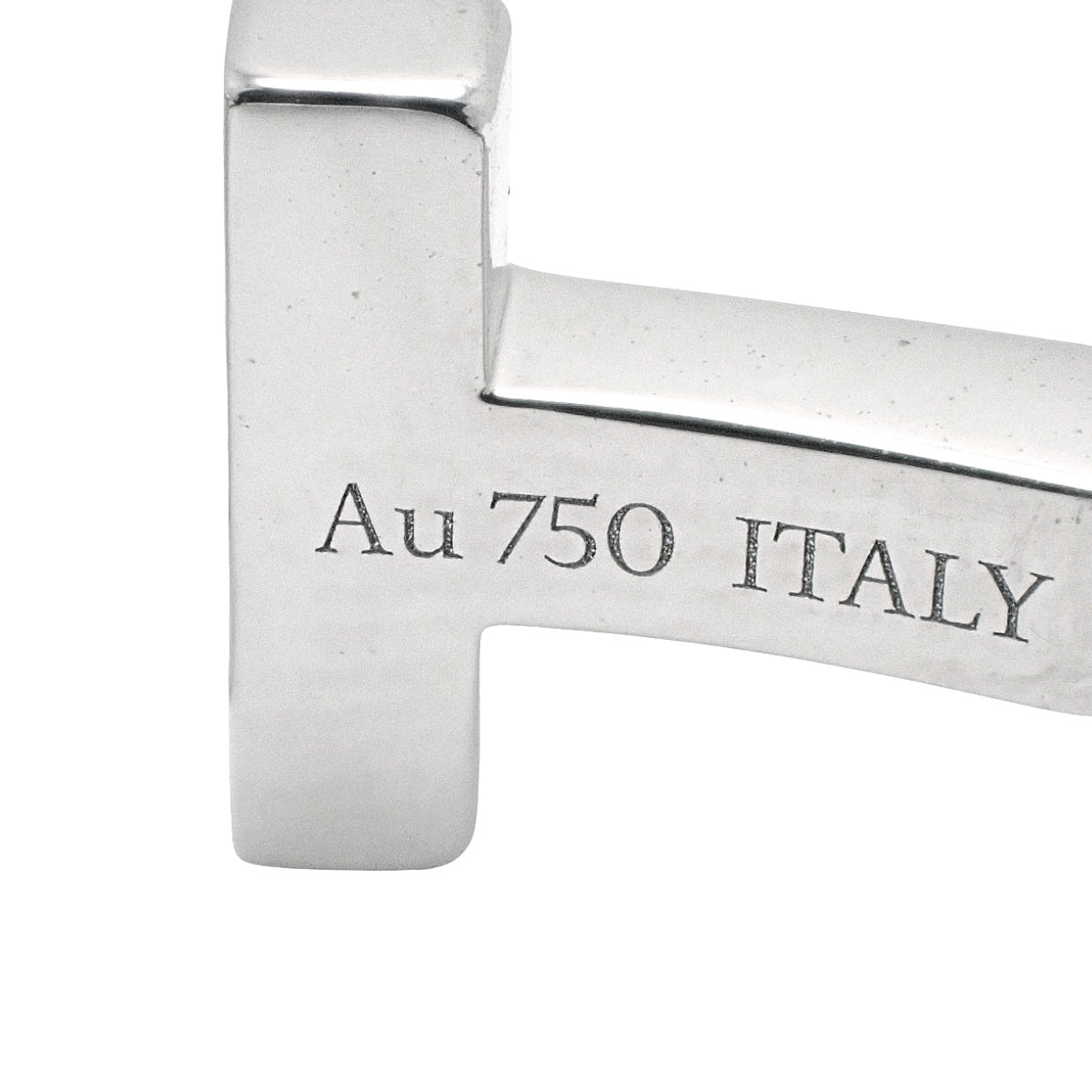 T-wire bracelet with diamonds and turquoise in 18K white gold and 8.0g