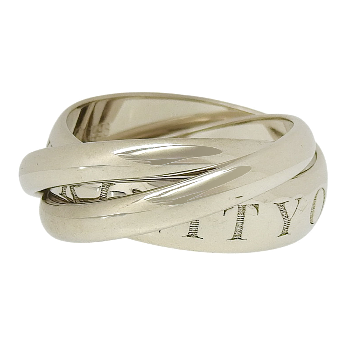 三位一体戒指 1998 圣诞限量版 K18WG 10.6克