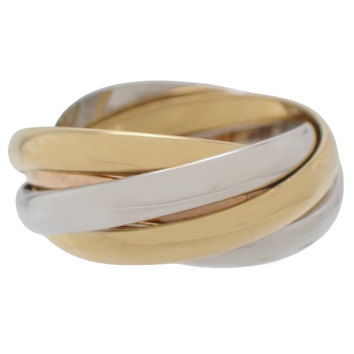 les must de Cartier Trinity Ring K18YG K18WG K18PG 8.3g