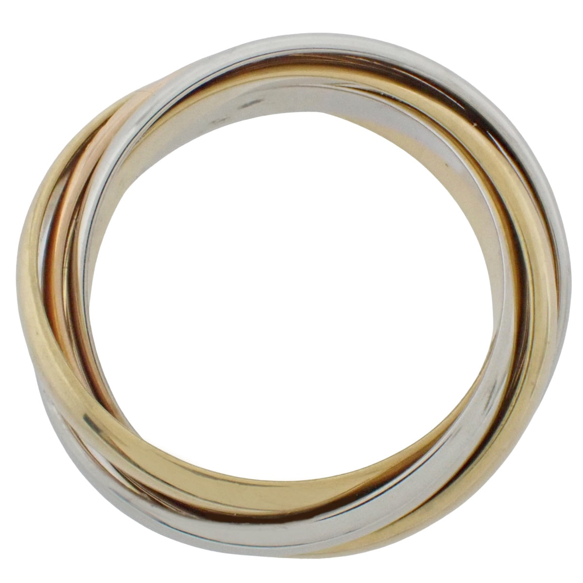 les must de Cartier Trinity Ring K18YG K18WG K18PG 8.3g
