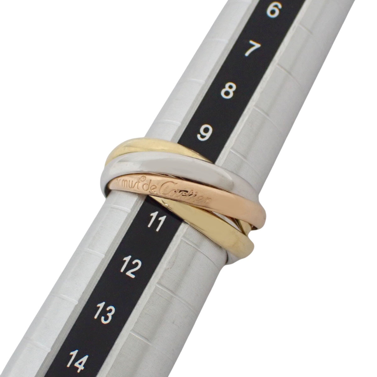 les must de Cartier Trinity Ring K18YG K18WG K18PG 8.3g