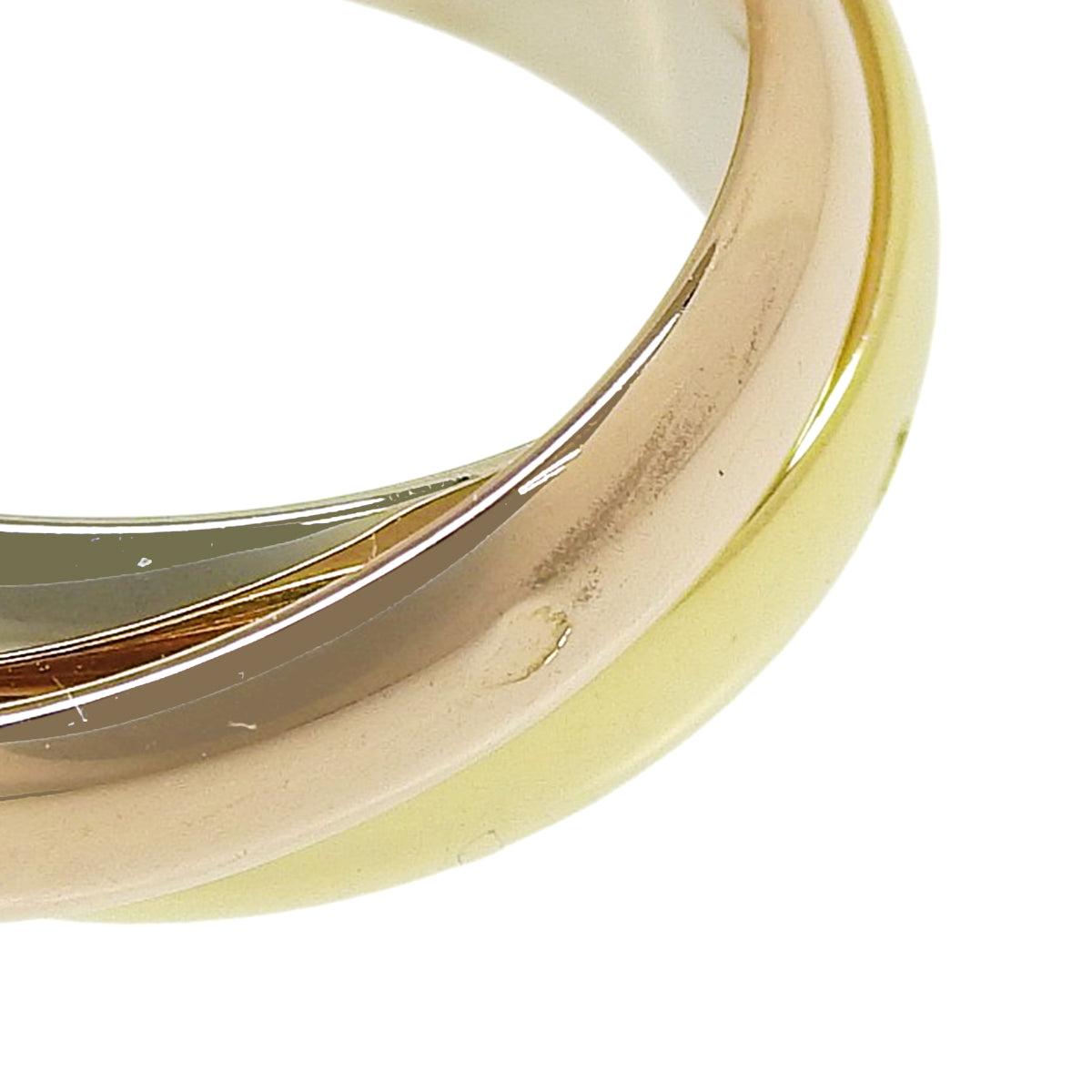 卡地亚三重戒指 K18YG PG WG 7.8克