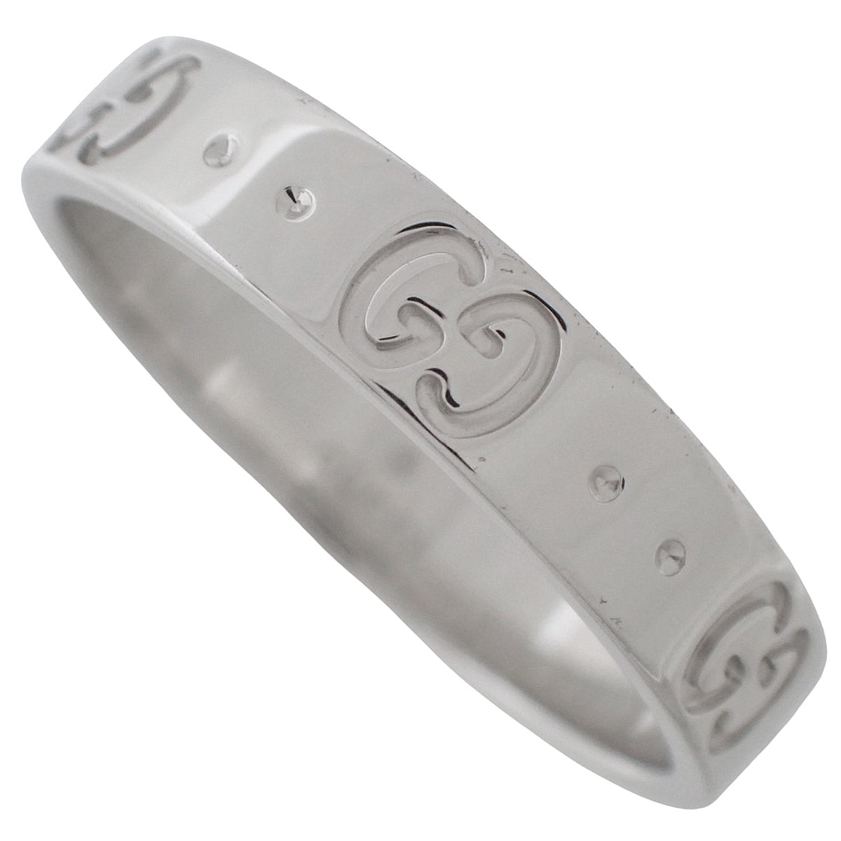 アイコン スリムリング ホワイトゴールド K18WG 3.7g