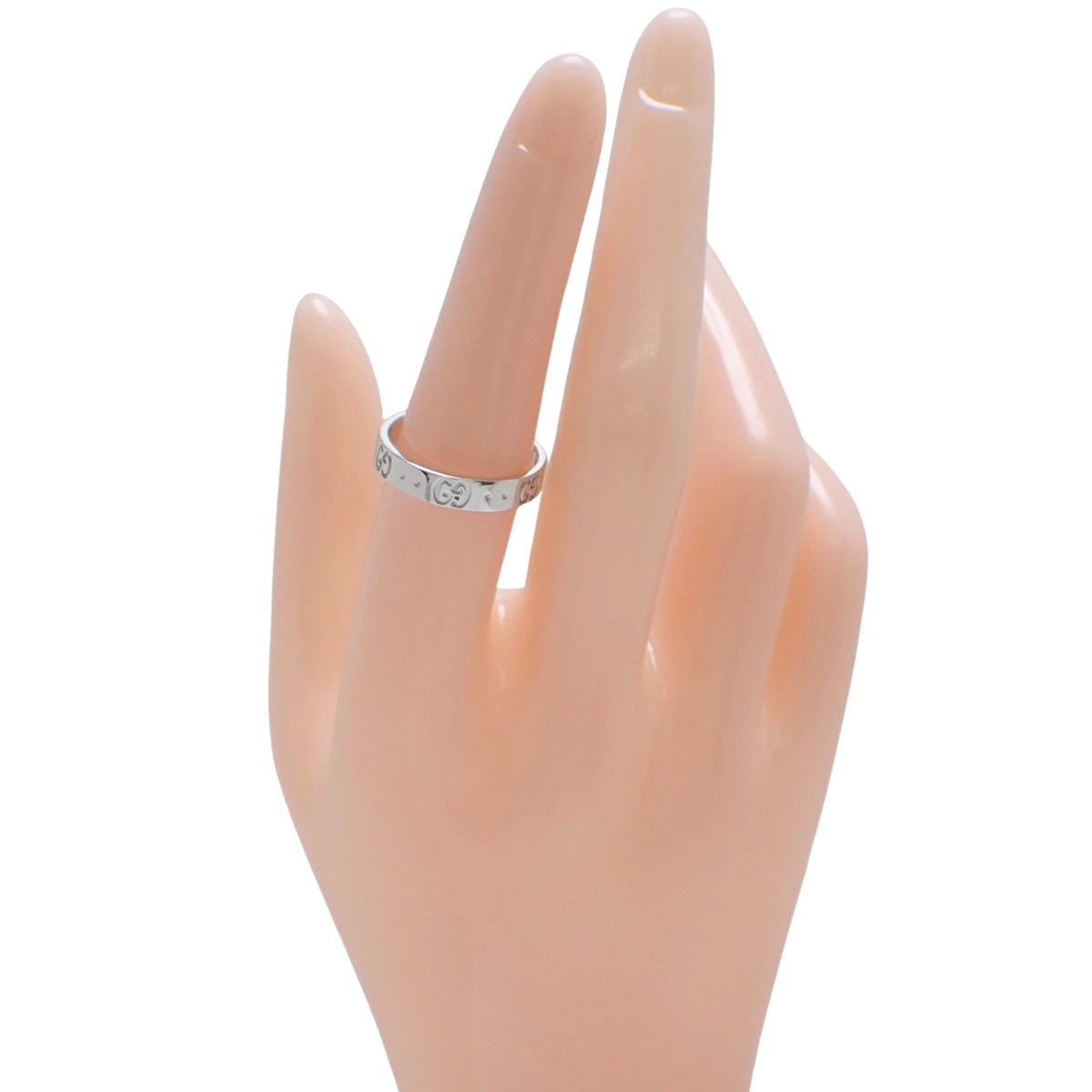 アイコン スリムリング ホワイトゴールド K18WG 3.7g