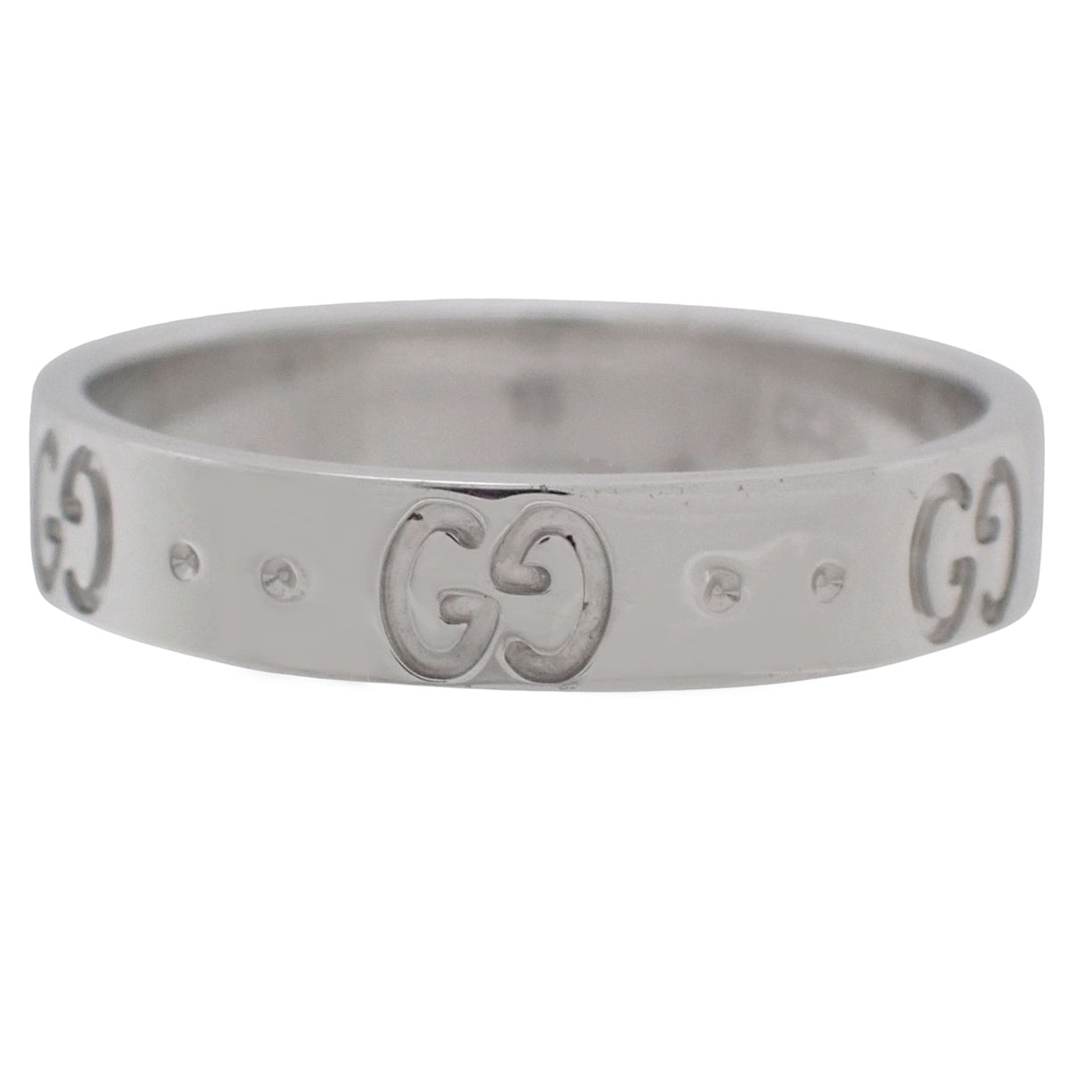 アイコン スリムリング ホワイトゴールド K18WG 3.7g