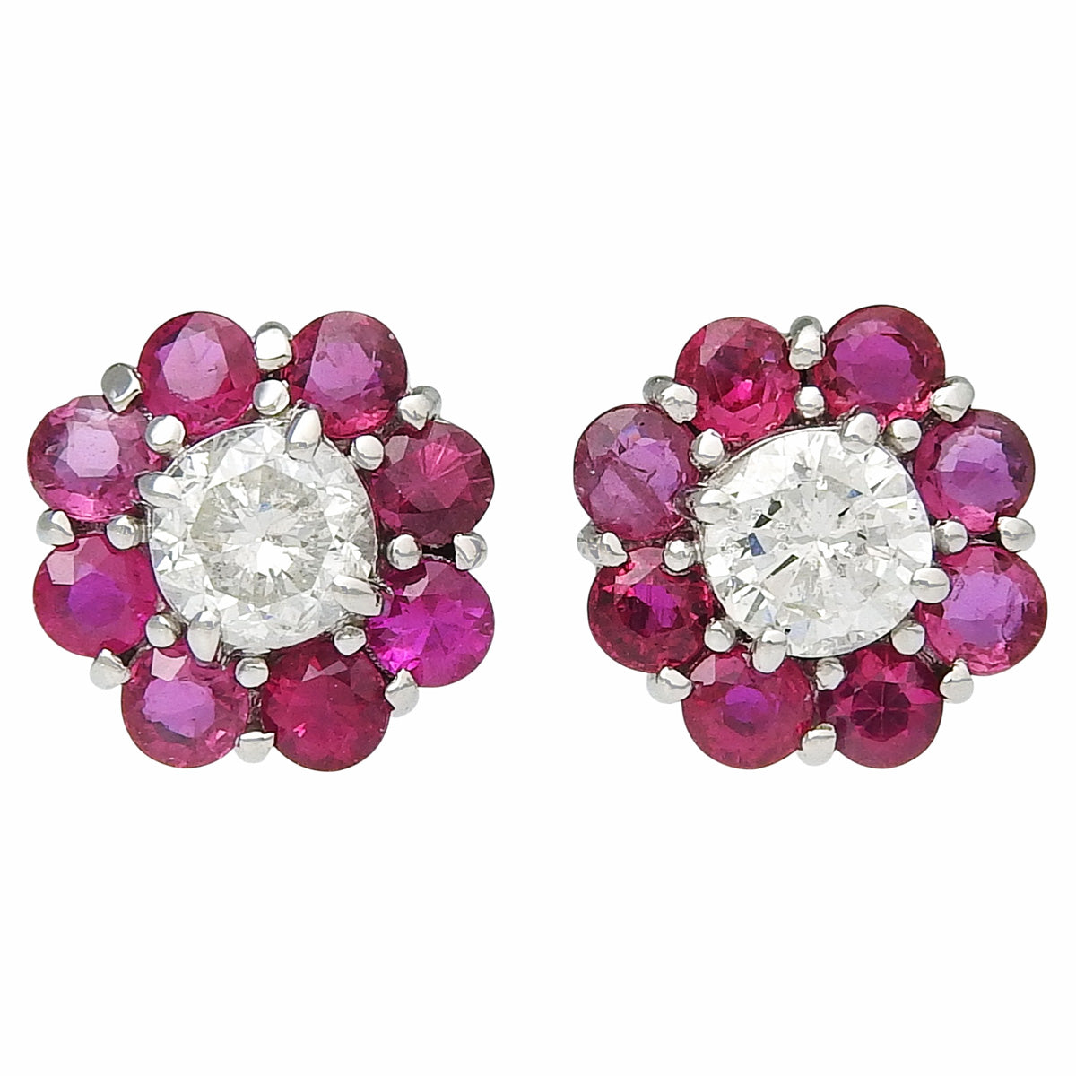 フラワールビーピアス R0.68,0.68/D0.353,0.360 プラチナ Pt900 3.1g