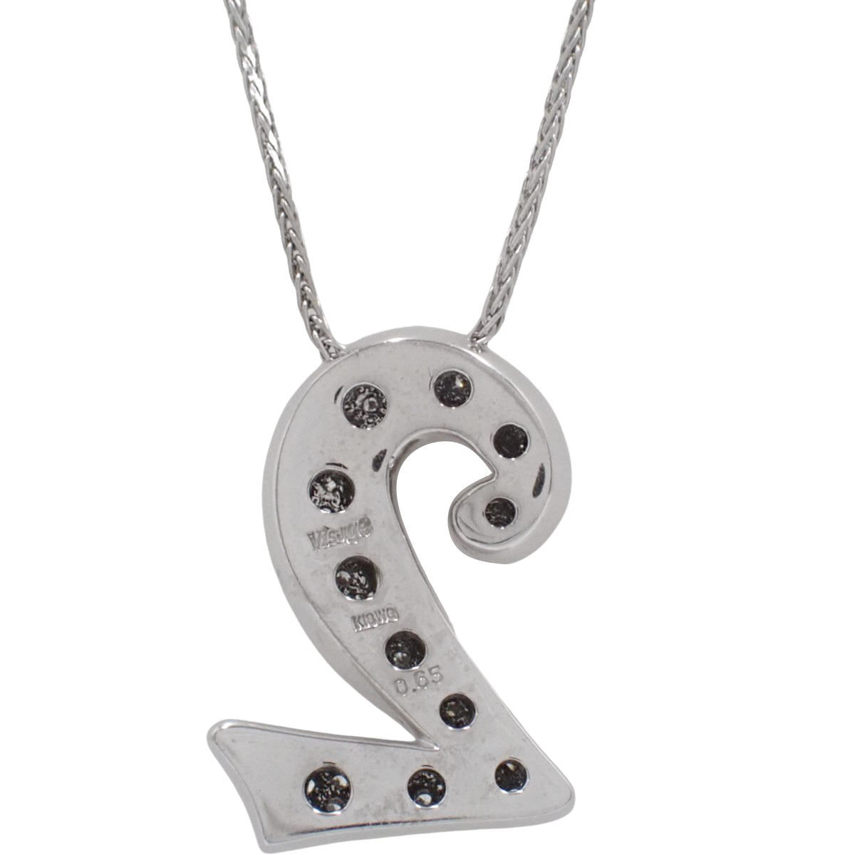No.2 Diamond Necklace D0.65 White Gold K18WG 17.8g