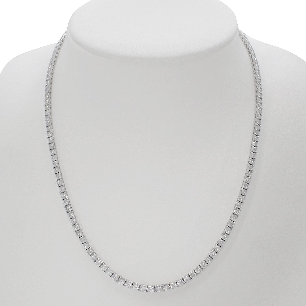 Tennis Diamond Necklace D10.21 White Gold K18WG 21.0g