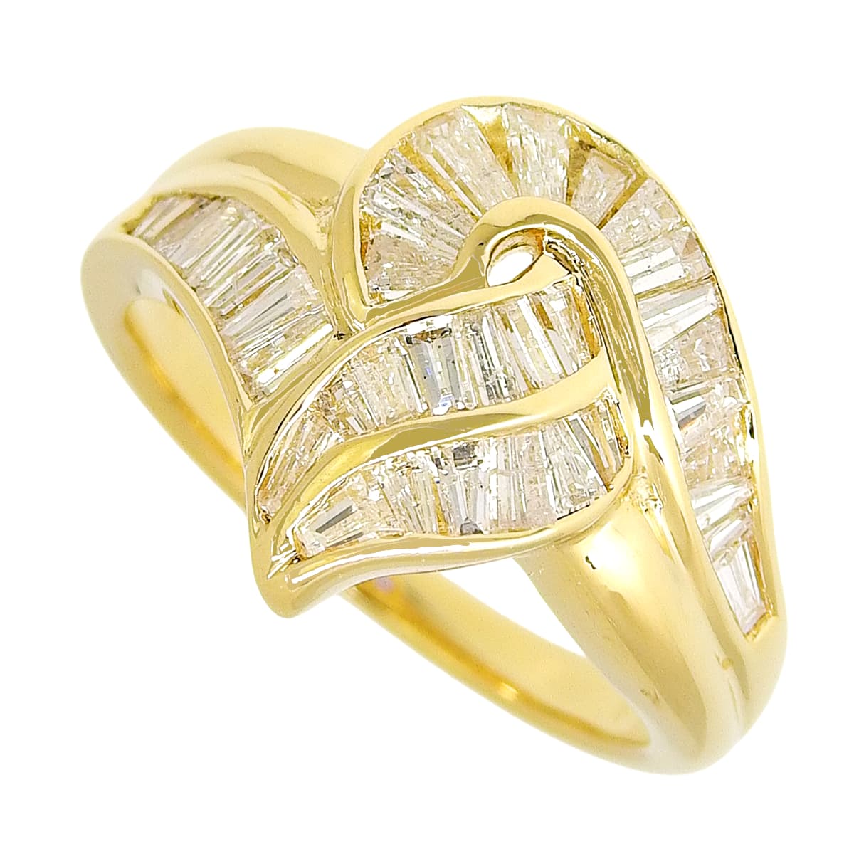 ダイヤモンド リング D1.01 K18YG 5.3g