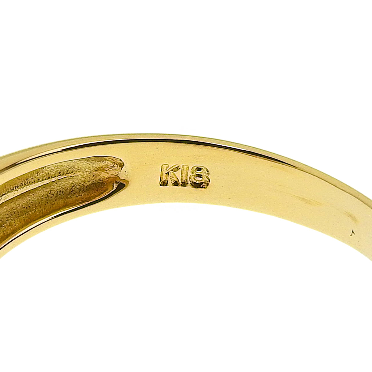 ダイヤモンド V リング D1.00 イエローゴールド K18YG 3.3g